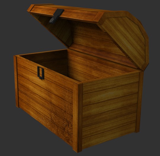 Treasure Chest  low poly  preview image 1